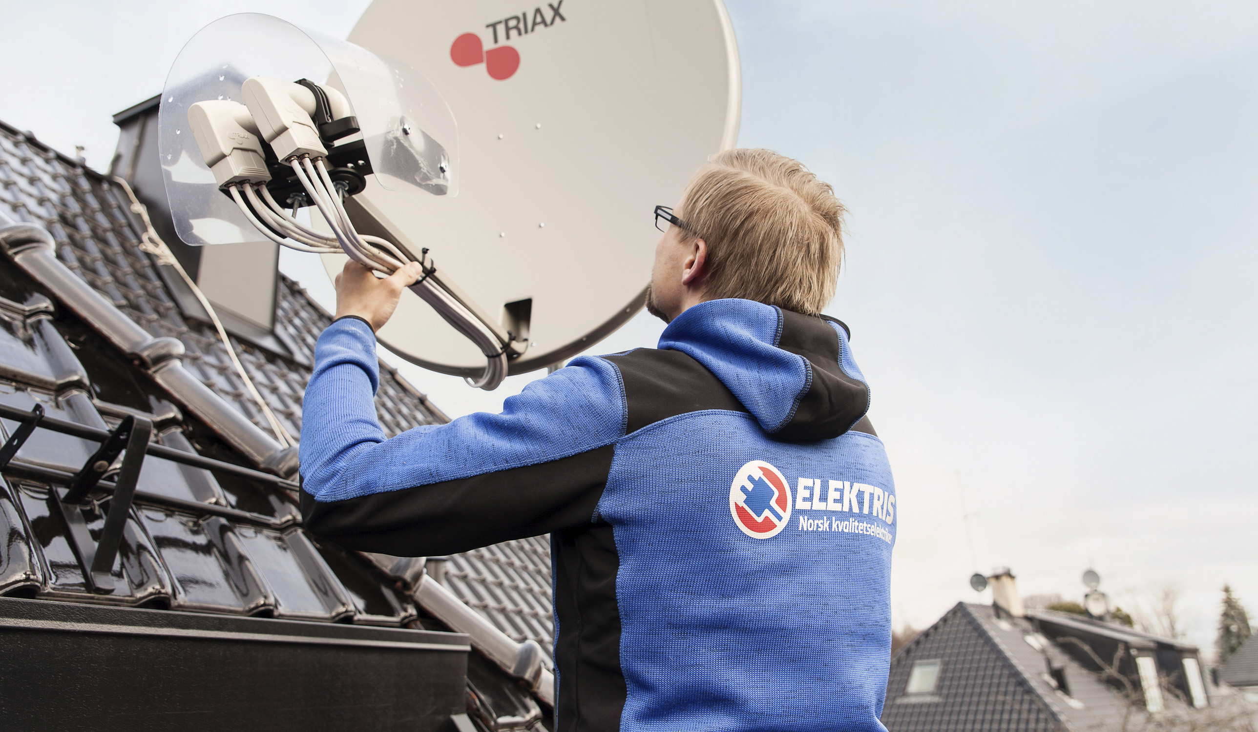 Elektris-tele-og-data-parabolinstallasjon